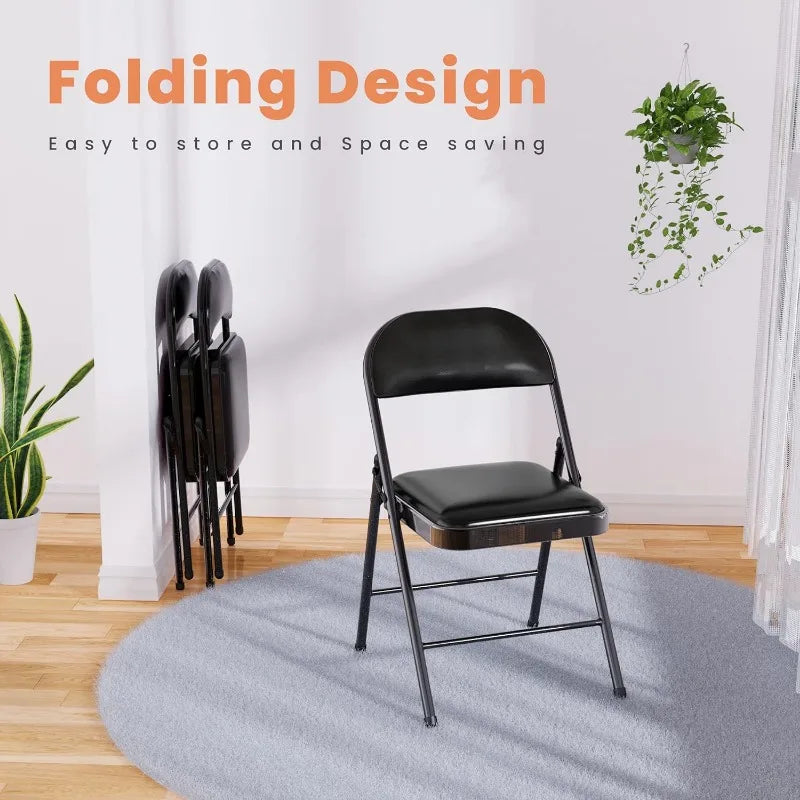 Folding Chairs with Padded Seats