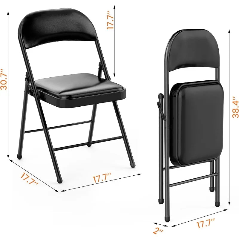 Folding Chairs with Padded Seats