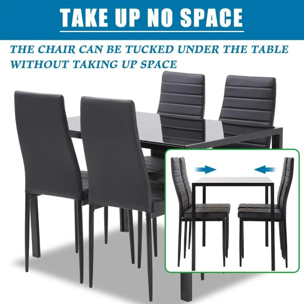 Small Space Glass Dining Room Table Set