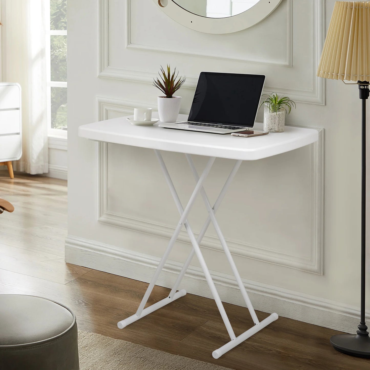 Folding Table Writing Desk with Adjustable